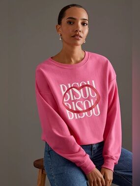 MAEVE Jordan Nickson Bisou Bisou Sweatshirt Pink Size M